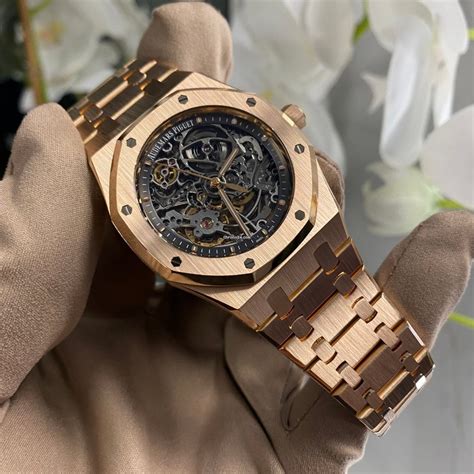 audemars skeleton rose gold.